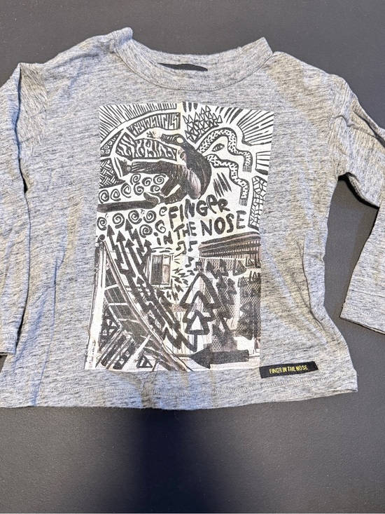 Finger In The Nose Other - Finger In The Nose Grey Long-Sleeve Graphic Tee